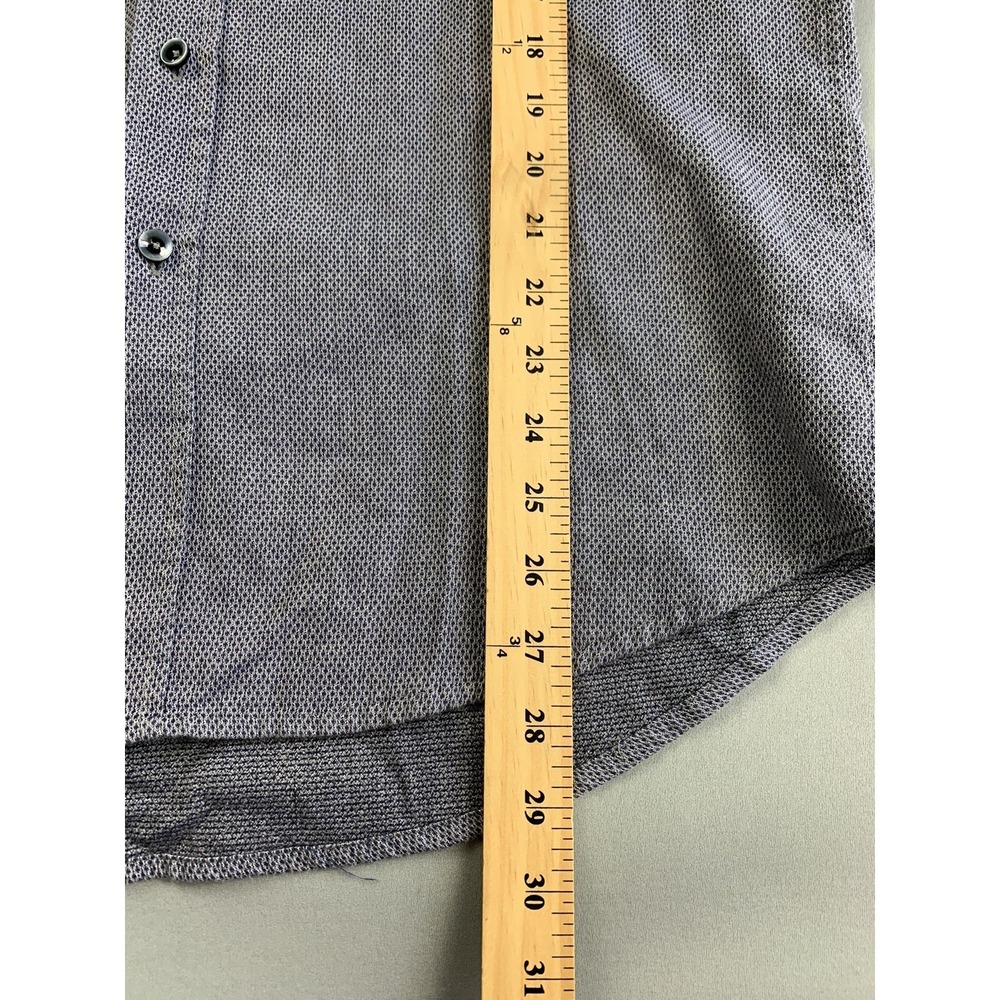 Robert Graham Mens Dress‎ Shirt Medium Blue Preppy Contrast Flip Cuff Office - Picture 8 of 10